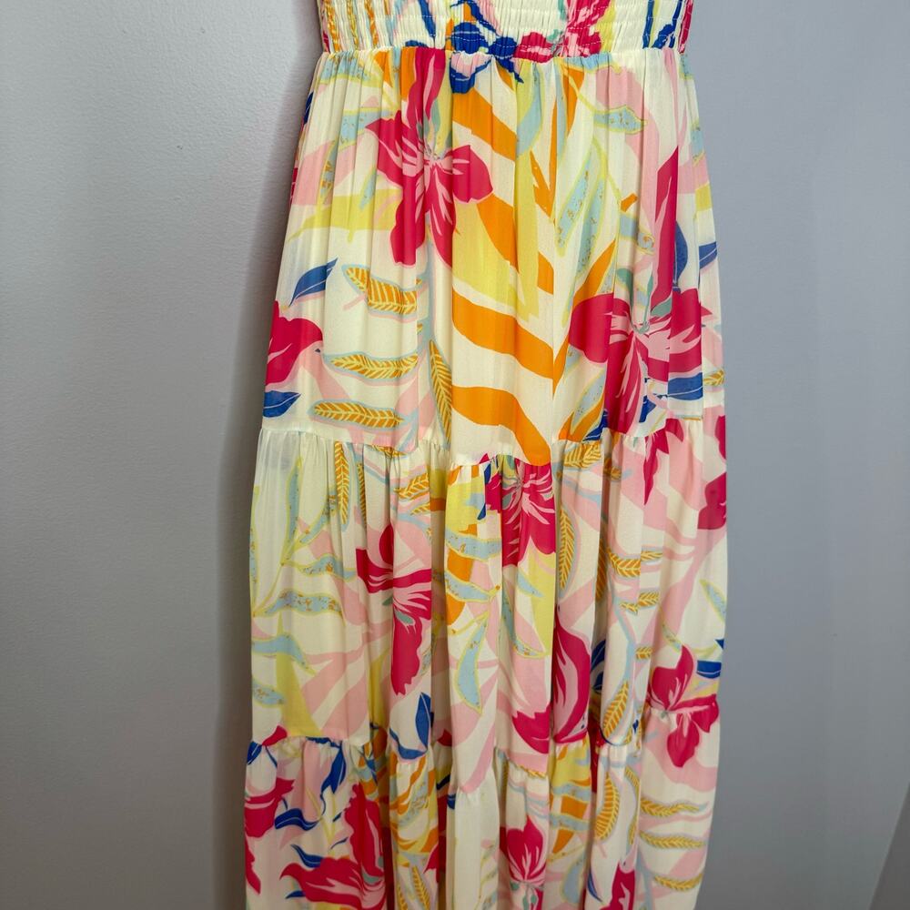 Flying Tomato Tropical Flower Printed Maxi Dress Vacation Costal Women's M - Picture 7 of 10